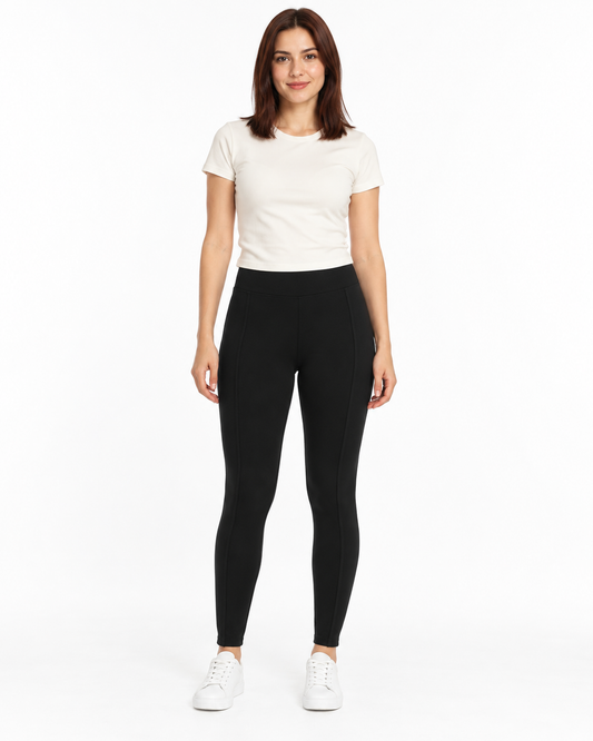 Leggins Cintura Alta Negro – de frente