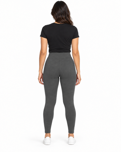 Leggins Cintura Alta Gris – de espalda