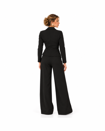 Conjunto Saco Botón Joya Negro – espalda