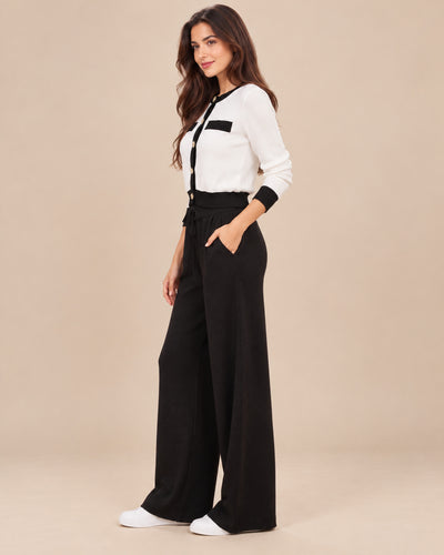 Conjunto Punto Botón Joya Negro – cuerpo completo