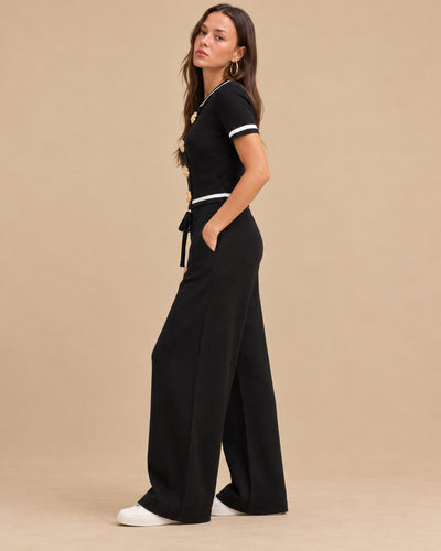 Conjunto Canalé Botones Joya Negro – lateral