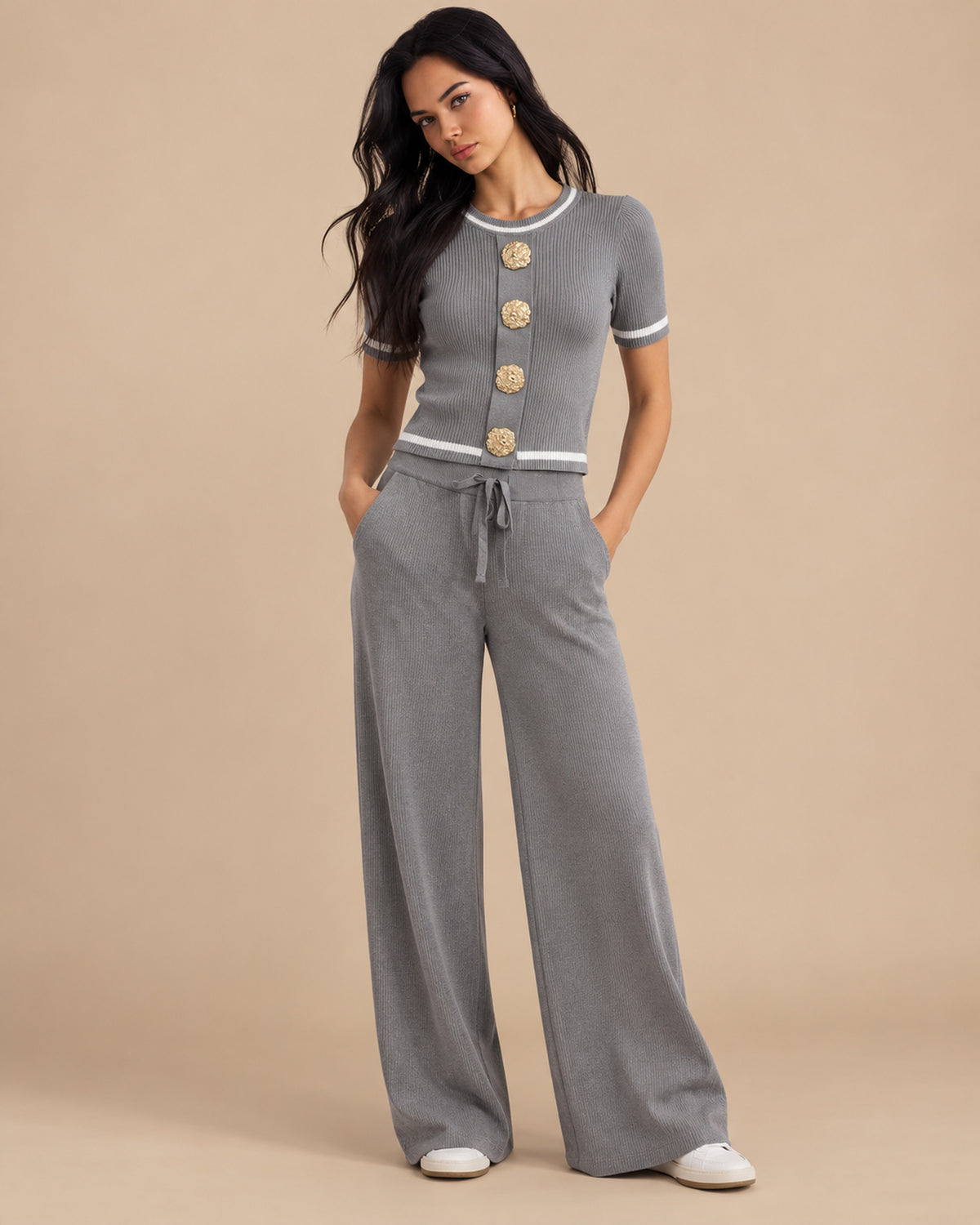Conjunto Canalé Botones Joya