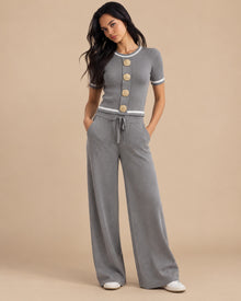 Conjunto Canalé Botones Joya Gris – frente