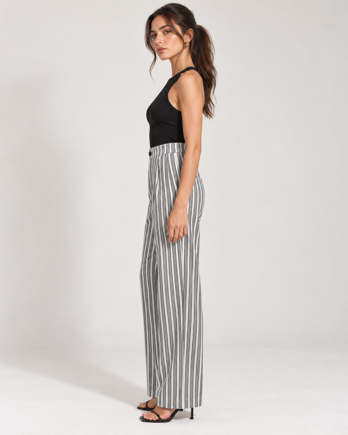Pantalón Rayas Pierna Ancha