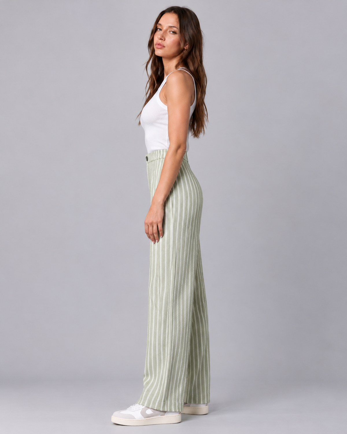 Pantalón Rayas Pierna Ancha