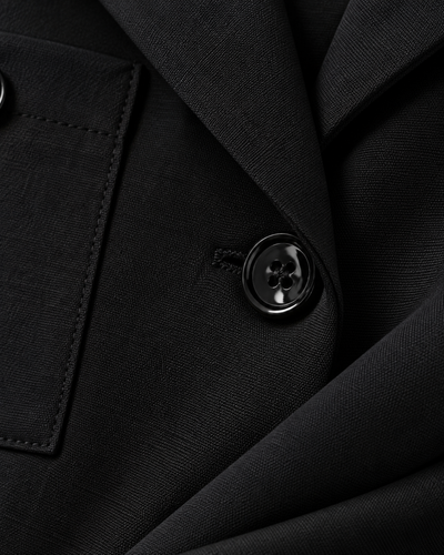 Jumpsuit Safari Cinturón Negro – detalle de tela