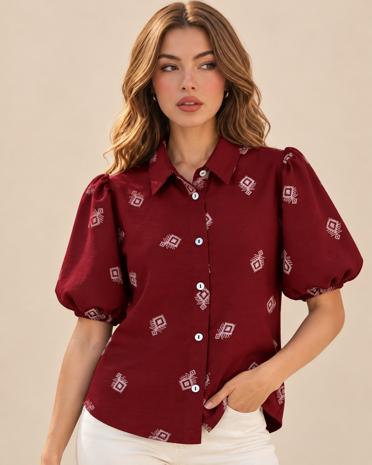Camisa Estampado Bordado