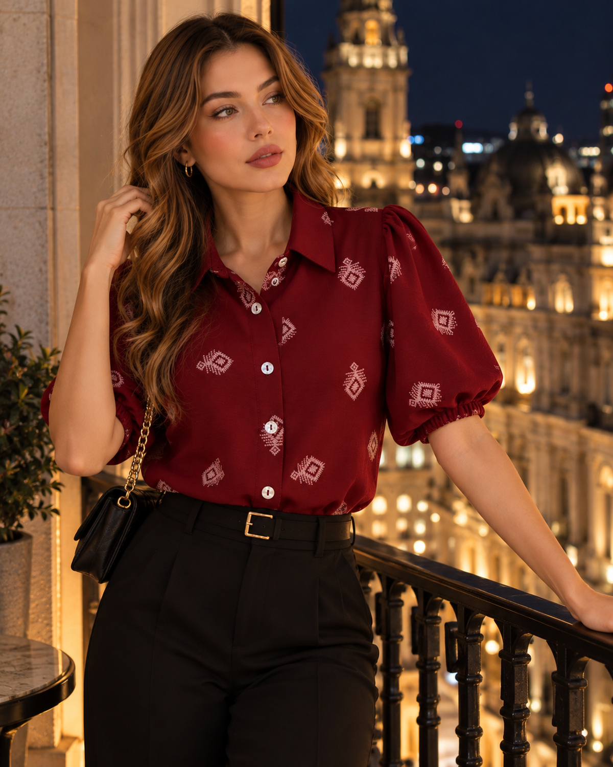 Camisa Estampado Bordado