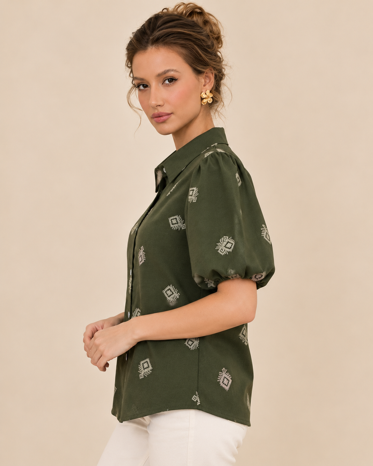 Camisa Estampado Bordado