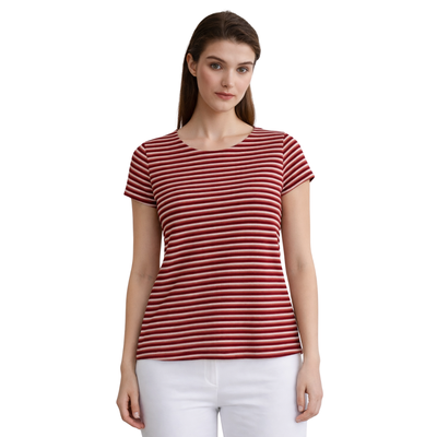 Blusa Rayas Clásica Casual Rosa
