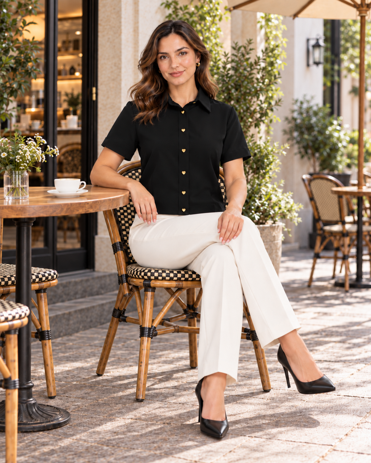 Blusa Botones Corazón