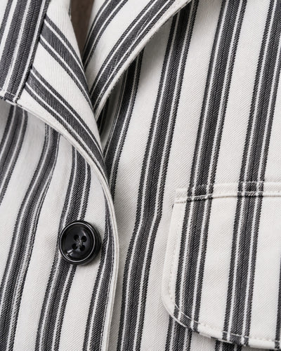 Vestido Camisero Rayas Negro – detalle de la tela