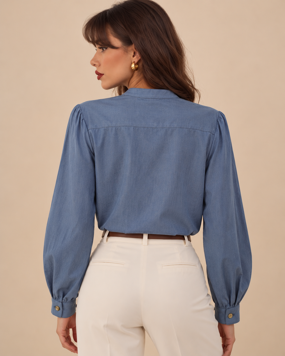 Blusa Cuello Mao Botones