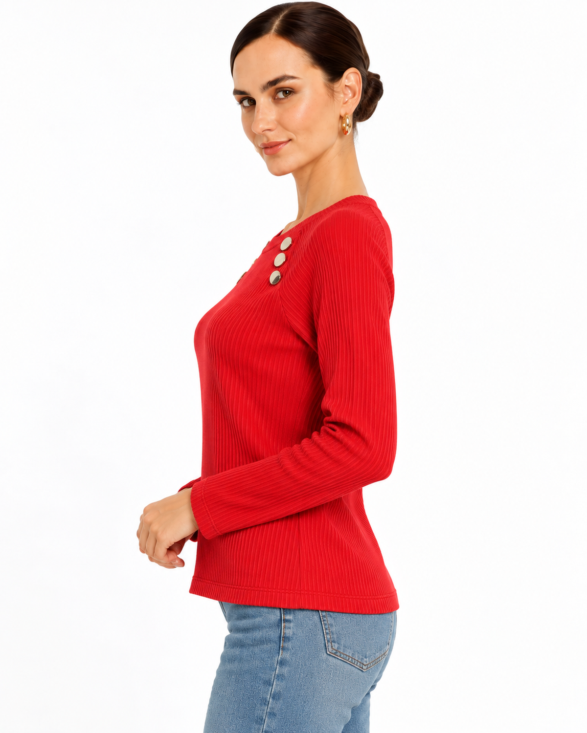 Blusa Canalé Botones Joya