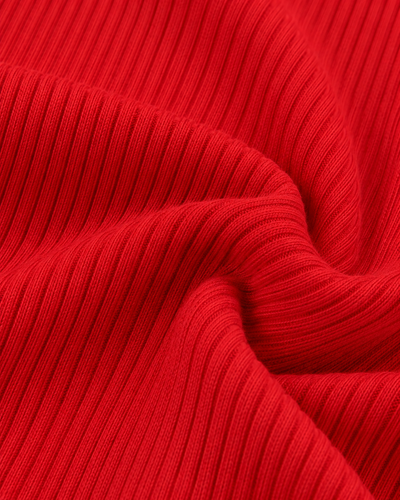 Blusa Canalé Botones Joya Rojo – detalle de tela
