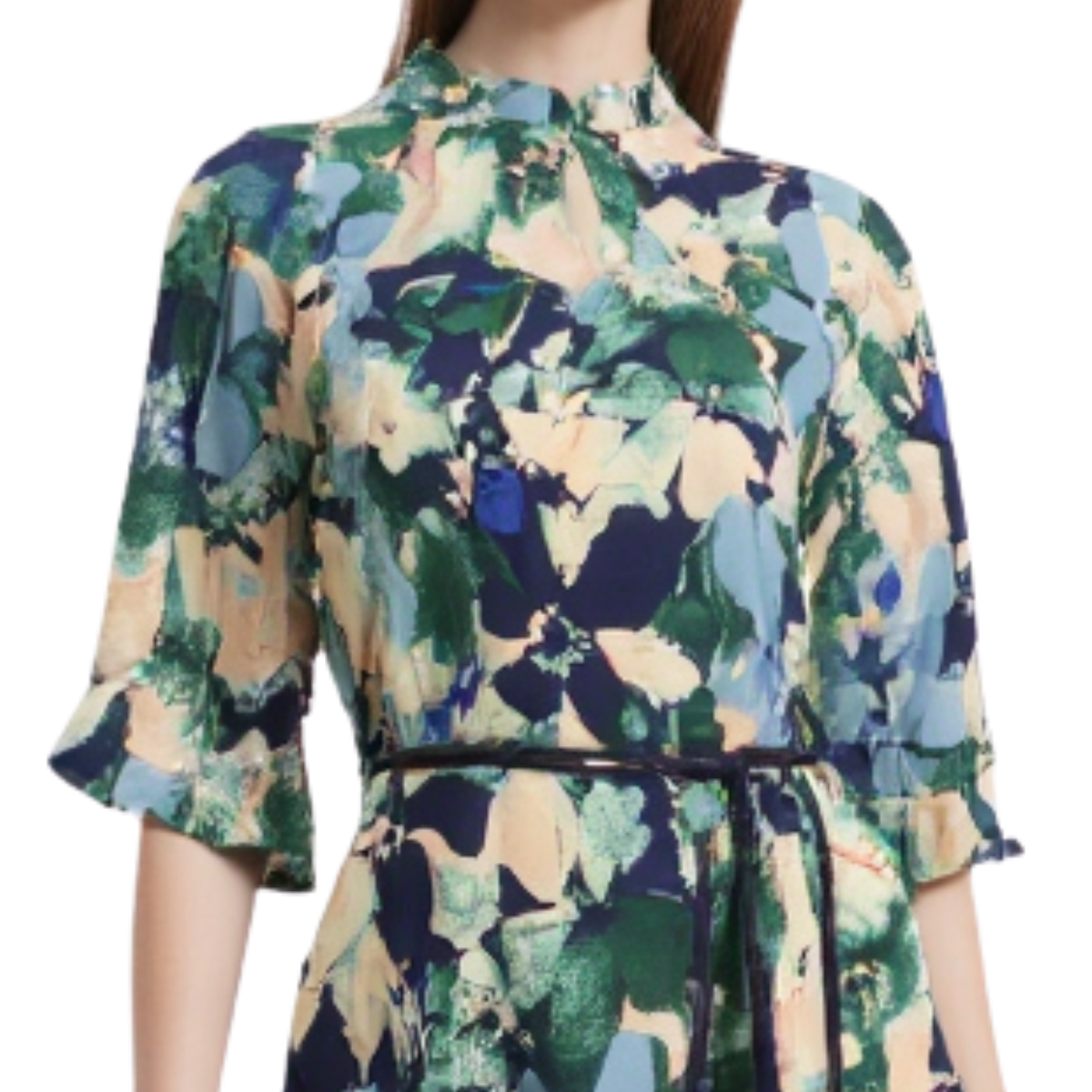 Blusa Floral Peplum Elegante