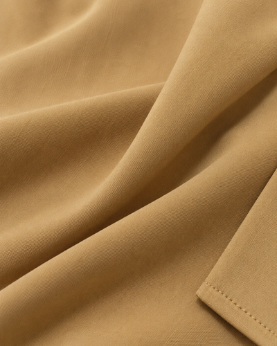 Vestido Safari Hebilla Argolla Khaki – detalle de la tela