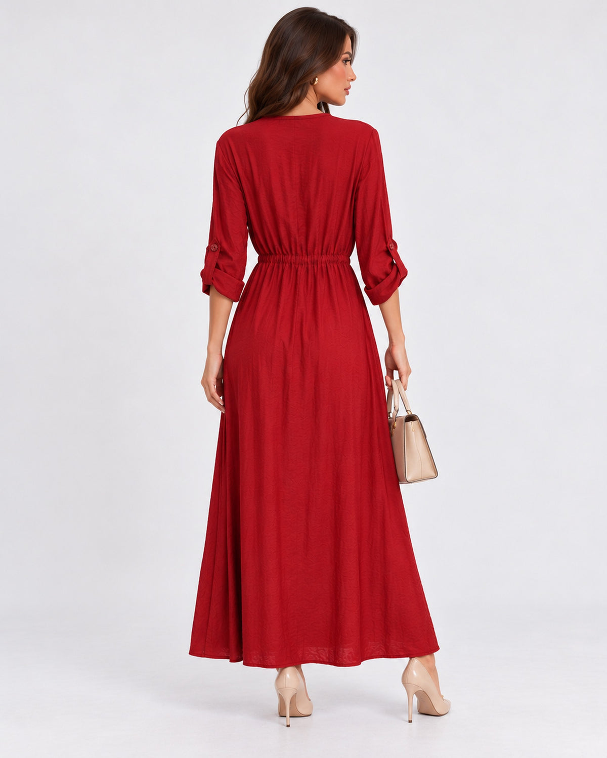 Vestido Camisero Largo Bolsillos