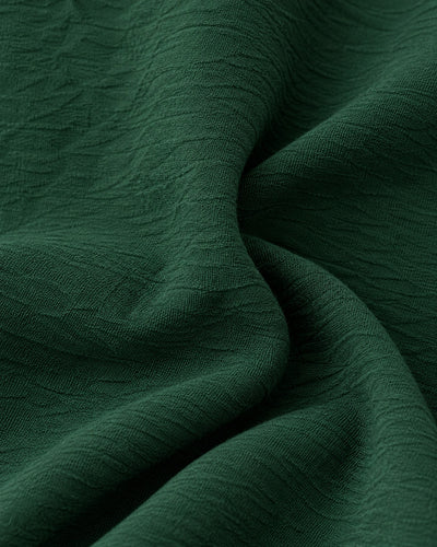 Vestido Camisero Largo Bolsillos Verde – detalle de tela