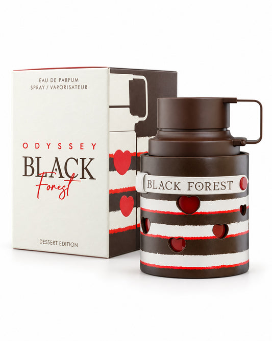 Odyssey Black Forest Eau de Parfum de Armaf – frasco con caja