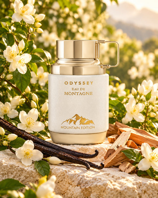 Odyssey Eau de Montagne Eau de Parfum de Armaf – paisaje inspirado en sus notas