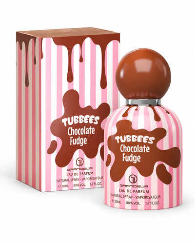 Tubbees Chocolate Fudge Eau de Parfum de Grandeur – frasco con caja