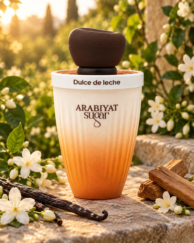 Dulce de Leche Eau de Parfum de Arabiyat – paisaje inspirado en sus notas