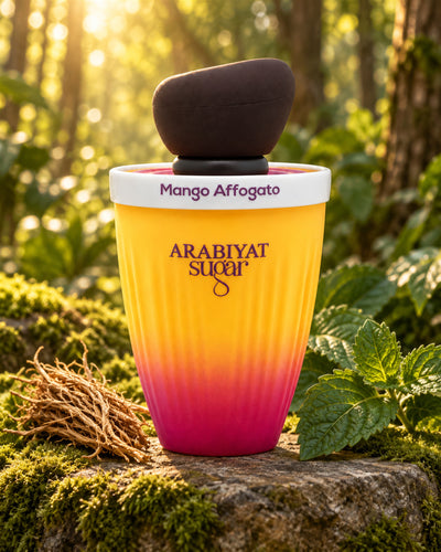 Mango Affogato Eau de Parfum de Arabiyat – paisaje inspirado en sus notas