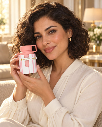 Odyssey Candee Eau de Parfum de Armaf – modelo con el perfume