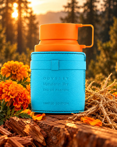 Odyssey Mandarin Sky Eau de Parfum de Armaf – paisaje inspirado en sus notas
