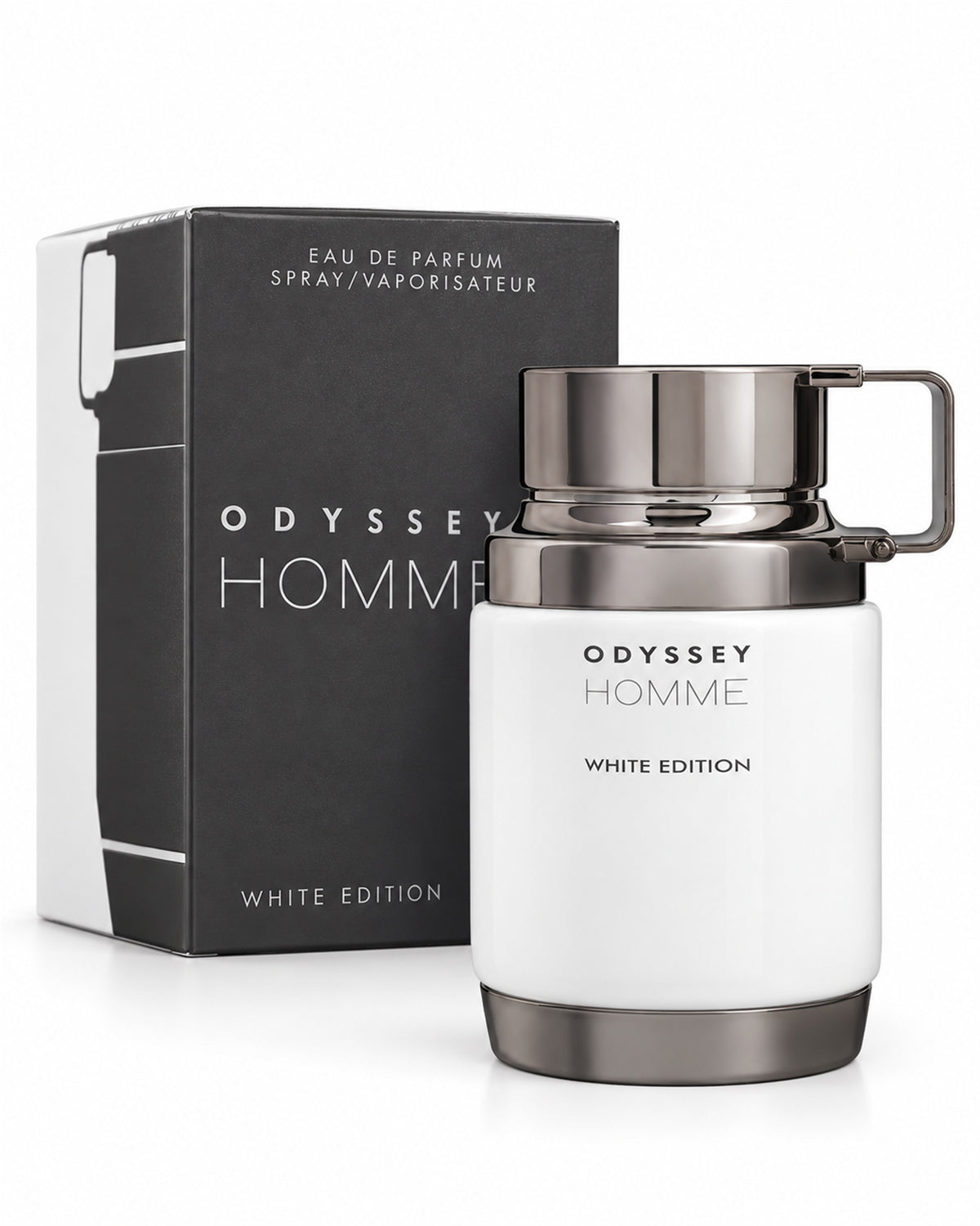 Odyssey Homme White Eau de Parfum de Armaf – frasco con caja