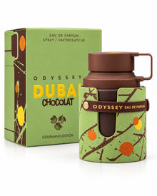 Odyssey Dubai Chocolat Eau de Parfum de Armaf – frasco con caja