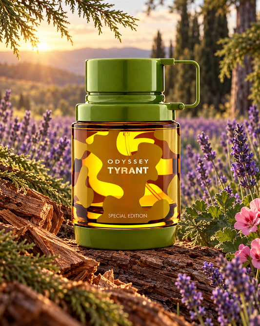 Tyrant Eau de Parfum de Armaf – paisaje inspirado en sus notas