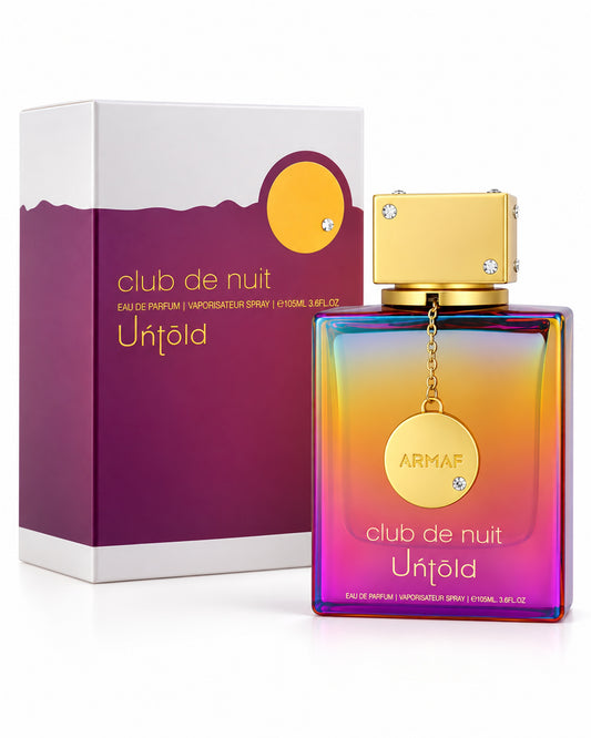 Club de Nuit Untold Eau de Parfum de Armaf – frasco con caja