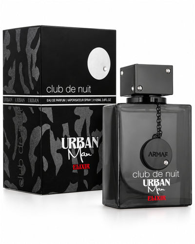 Club de Nuit Urban Man Elixir Eau de Parfum de Armaf – frasco con caja