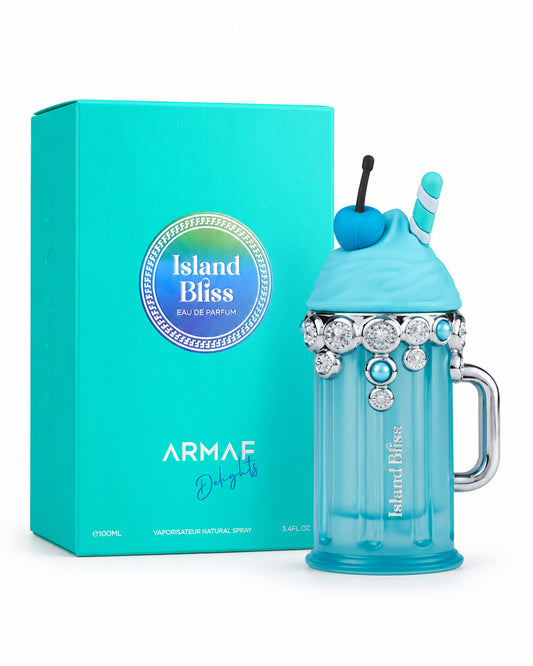 Island Bliss Eau de Parfum de Armaf – frasco con caja