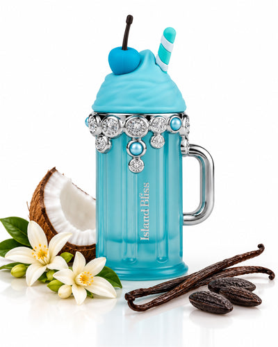 Island Bliss Eau de Parfum de Armaf – frasco con sus notas: coco, flor de azahar, lactonas
