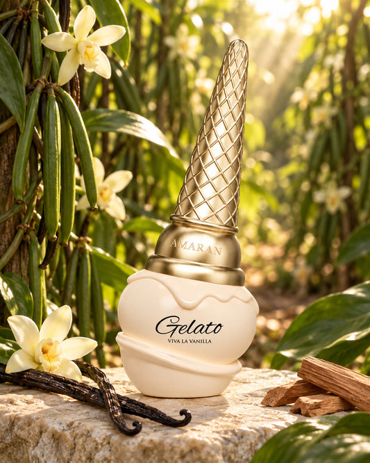 Gelato Viva La Vanilla Eau de Parfum de Amaran – paisaje inspirado en sus notas