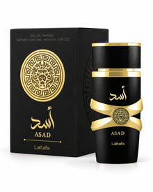 Asad Eau de Parfum de Lattafa – frasco con caja