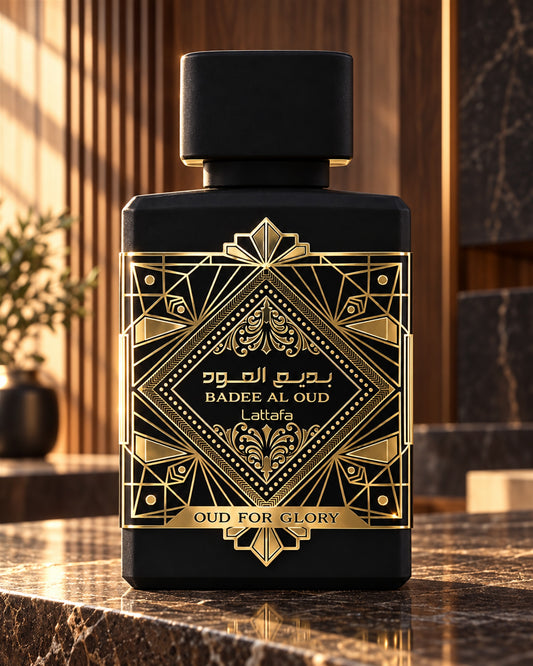 Badee Al Oud For Glory Eau de Parfum de Lattafa – ambientación