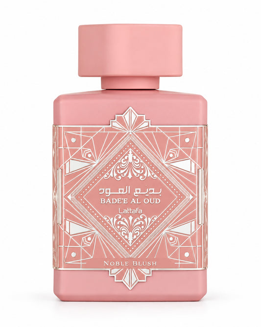 Badee Al Oud Noble Blush Eau de Parfum de Lattafa – frasco de frente