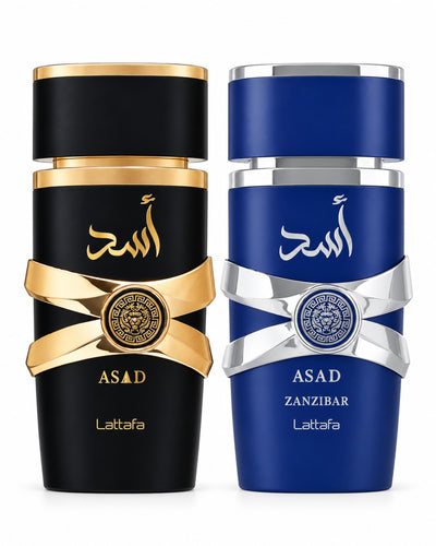 Asad 5th Anniversary Eau de Parfum de Lattafa – frasco de frente