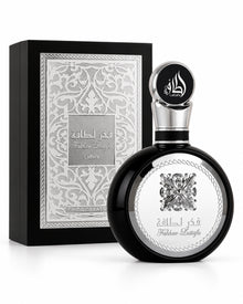 Fakhar Spray Eau de Parfum de Lattafa – frasco con caja