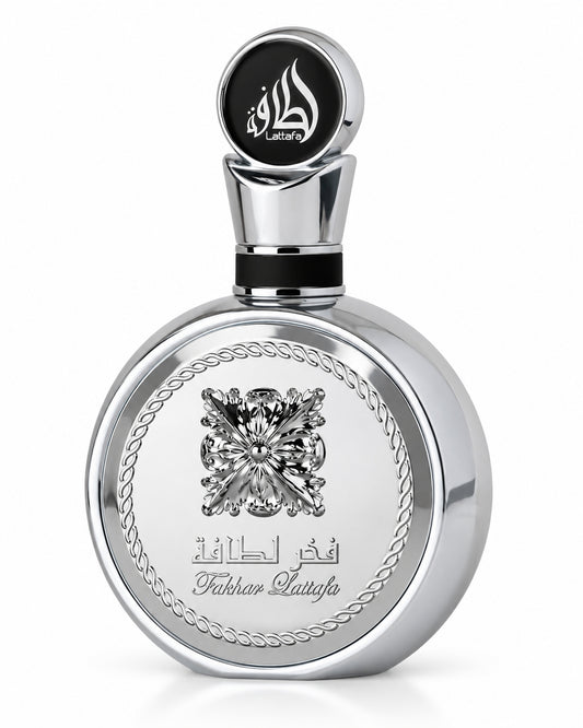 Fakhar Platin Eau de Parfum de Lattafa – frasco de frente