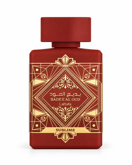 Badee Al Oud Sublime Eau de Parfum de Lattafa – frasco de frente