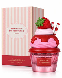 Berry On Top Eau de Parfum de Lattafa – frasco con caja