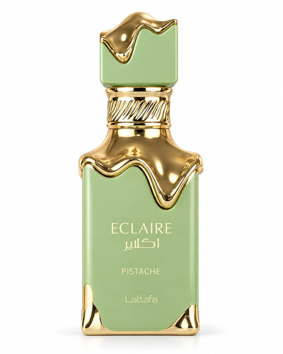 Eclaire Pistache Eau de Parfum de Lattafa – frasco de frente