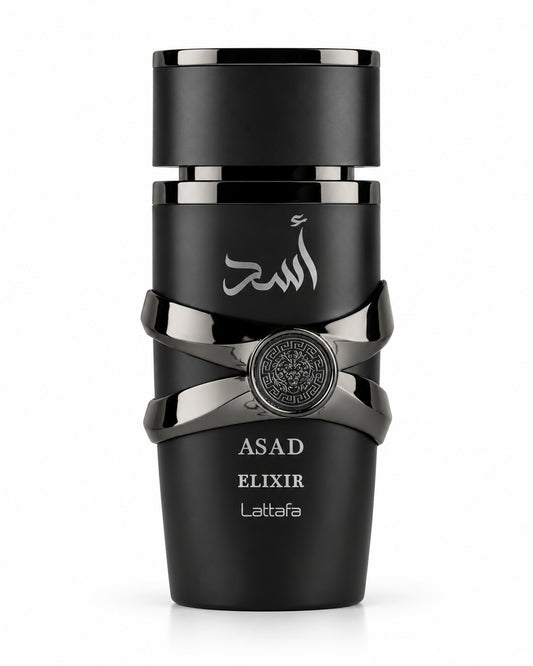 Asad Elixir Eau de Parfum de Lattafa – frasco de frente