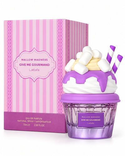 Mallow Madness Eau de Parfum de Lattafa – frasco con caja