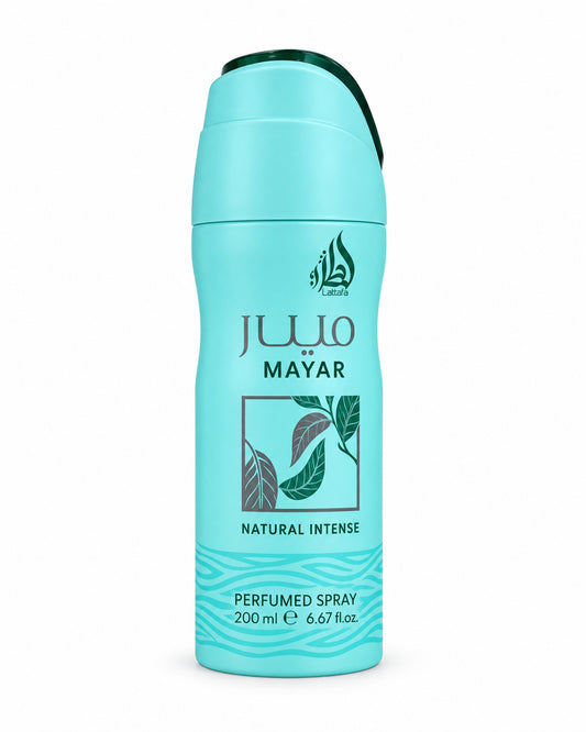 Mayar Natural Intense Body Spray de Lattafa – frasco de frente